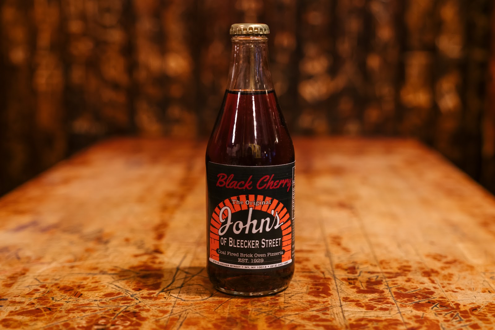John's own-label Black Cherry soda